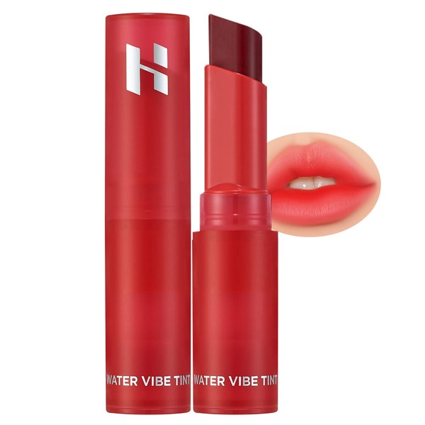 HOLIKA HOLIKA Water Vibe Tint - Long Lasting Lip Stain with Vivid Juicy Colors, Transfer Proof Lip Tint, Buildable Formula for Daily Lip & Cheek Makeup, 0.1oz (06 GOGO)