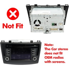 2+32G Android 13 Double Din Car Stereo for Mazda 3 2010-2013 with 9 Inch Touchscreen Radio Built-in Wireless Carplay/Android Auto/GPS/Bluetooth/FM/AUX-in/Steering Wheel Controls/Backup Camera