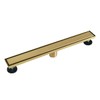 Neodrain 24-Inch Gold Linear Shower Drain, 2-in-1 Flat & Tile