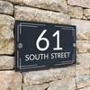 Badgemaster Modern Anthracite House Number Sign Plaque Stainless Steel Standoffs