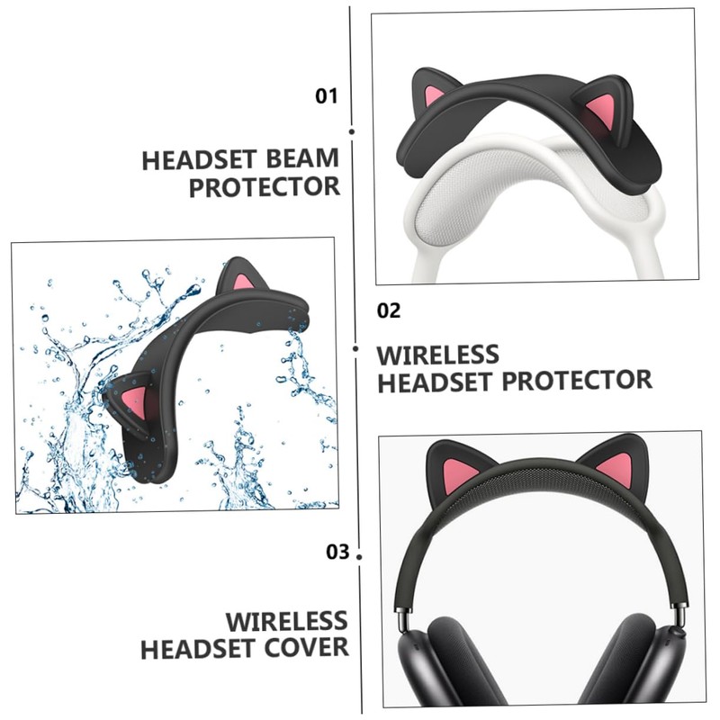 SHOWERORO Adorable Cat Ear Headphone Headband Cover for Durable Wireless
