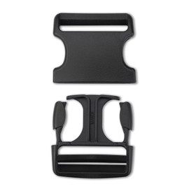 Duraflex Buckle Closure in 20 mm, 25 mm, 38 mm, 50 mm, Black, Plastic, Click / Clip Fastening, Replacement Buckle, black, 50 mm