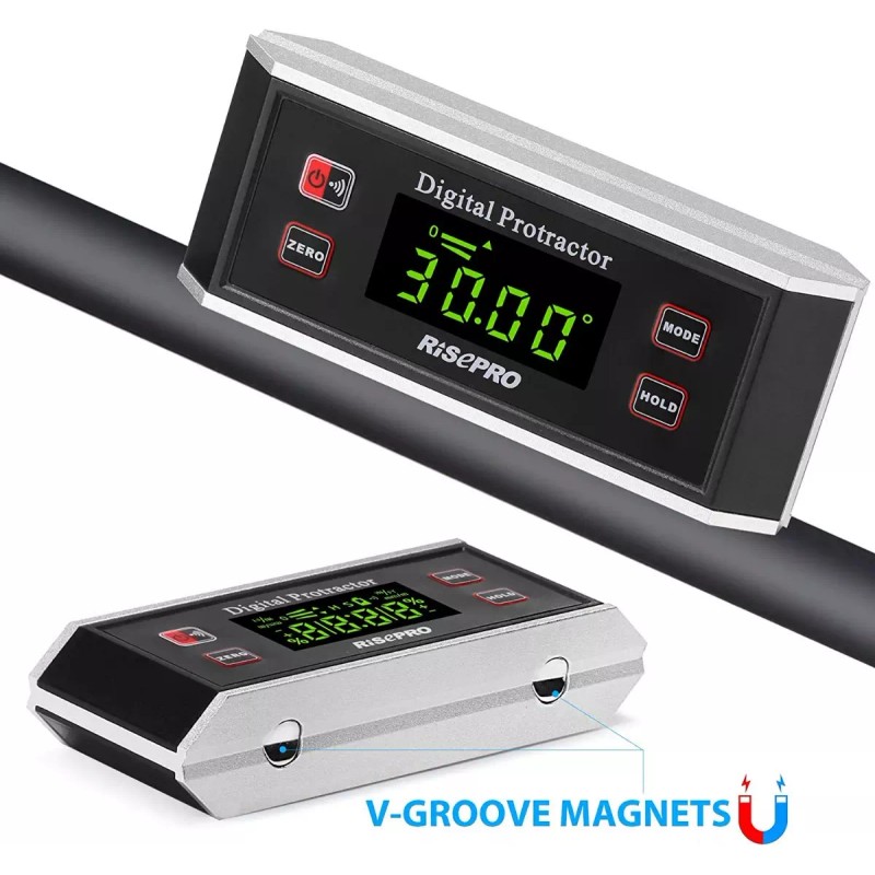 Risepro Inclinometro Risepro Digital Angulo Magnetico 0-360 82413b