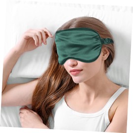 Baluue 3Pcs Silk Sleep Eye Mask Set with Hair Scrunchies Drawstring Pouch Lightproof Eye Cover for Travel and Comfortable Sleep