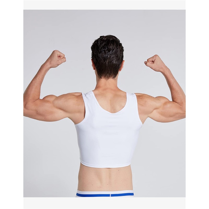 BaronHong Men's Conceal Gynecomastia Pullover Chest Binder Compression Slimming Undershirt