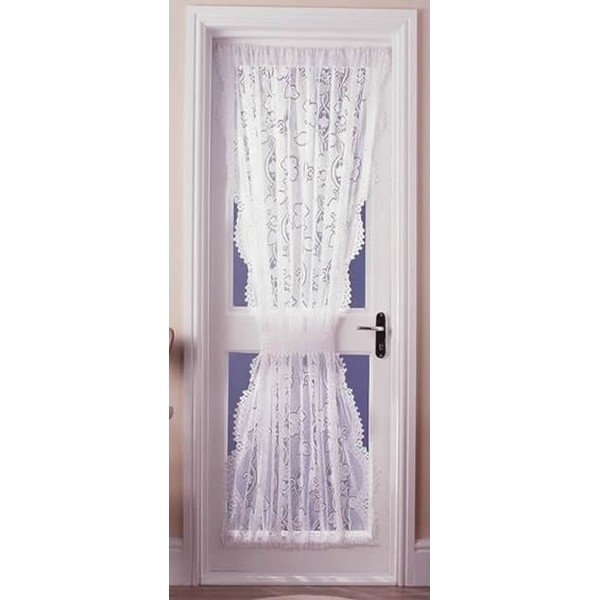 The Textile House Andrea Lace Net Curtain Door Panel in