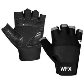 WFX Fitness Gloves Weight Lifting Gloves Workout Non-Slip Padded Palm Grip Breathable Bodybuilding Gloves Running Training Exercise for Men and Women