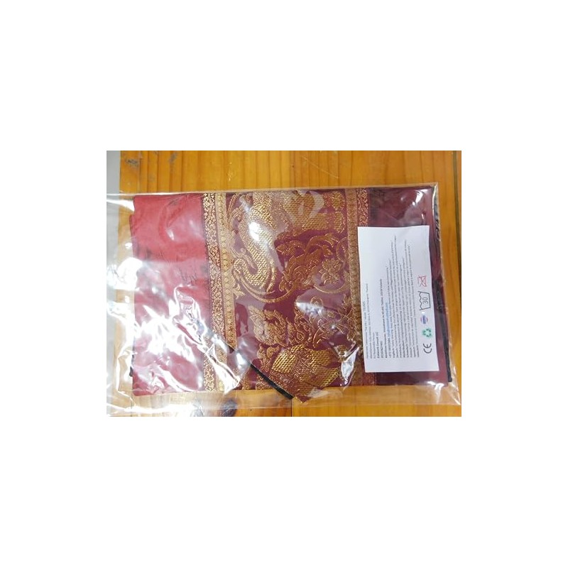 Table Runner Elephant Tablecloth Tablerunner Elegant Thai Silk (winered)