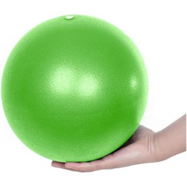 Small Exercise Ball Anti-Burst Non-Slip Stability 9 Inch with Inflatable Straw Mini Pilates Balls Ideal for Yoga Exercise Pilates Physical Therapy Stretching Core Fitness Green