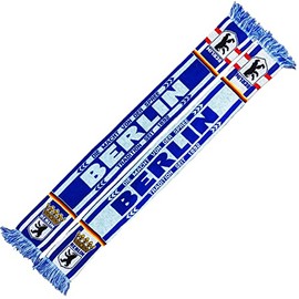 Generisch Berlin Football Scarf, Berlin Scarf Power of the Spree 2.0 (Knitted Scarf), Blue, White, Black