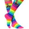 Bubblegum Divas Girls Socks Rainbow Stripe Knee High Stockings Kids