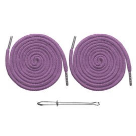 sourcing map 2pcs Drawstring Cords 51" Replacement Drawstring Hoodie String Sewing Tool with Easy Threader for Hoodie Sweatpants Jackets Pants Hats Coats Bags, Purple