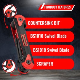 AFA Tooling - 4-in-1 Deburring Tool - Works on Metal, Resin, PVC Pipes, Copper, Plastic and 3D Printed Edges - Plumbing & 3D Printing Burr Removal Reamer Tool