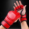Adult Boxing Gloves Half Finger Open Palm Gloves for Kickboxing