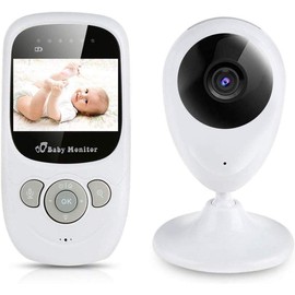EMEBAY - Digital Wireless Baby Monitor with 2.4" LCD Display,Two-Way Audio,Night Vision, Temperature Sensor,Lullabies (2.4” LCD Video Baby Monitor)