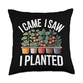 Urban Gardening Raised-Bed Garden Planting Humor Gardener Throw Pillow