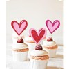 24Pcs Love Heart Cupcake Toppers for Valentine's Day Decorations, Love