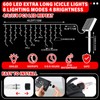 Retisee 65ft Red White Solar Wedding Icicle Light for Outdoor