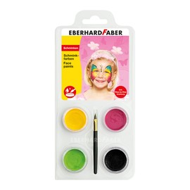 Eberhard Faber 579022 Children's Make-Up Set Butterfly, 4 Make-Up Colours with Brush and Instructions (English language not guaranteed)
