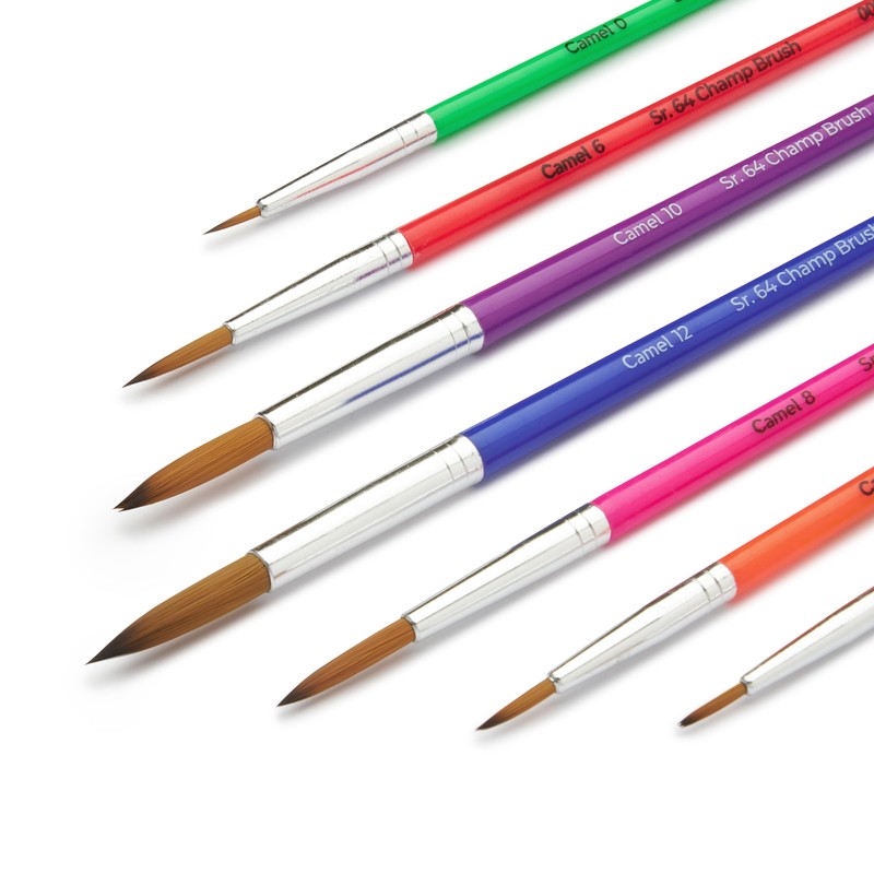 Camlin Champ Round Brush Set - Pack of 7 (Multicolor)