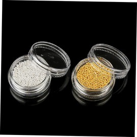 Healvian 3pcs Round Nail Art Mini Bead Decorations Silver Rhinestones for Nail Art Suitable for Fashionable Girls Women Home Decor More