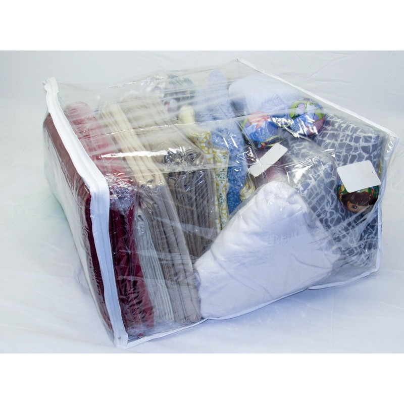 Fba Clear Vinyl Zippered Storage Bags 24x20x11 Inch Set of