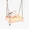 ANCLLO Wooden Hamster Swing Swing Hanging Accessories for Squirrels Gerbils