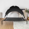 ANWA Raised Dog Bed with UV Protection Canopy，Waterproof Portable Pet