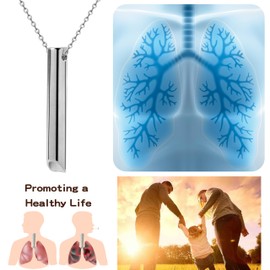 Anxiety Breathing Necklace Fidget Rings for Men Anxiety Relief Anti Vaping Necklace Mindful Breathing Tool for Relaxation Deep Breathing for Men