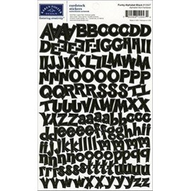 Karen Foster Design Scrapbook Funky Alphabet Stickers, Black