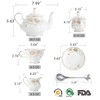 21-Piece Porcelain Ceramic Coffee Tea Gift Sets, Cups& Saucer Service
