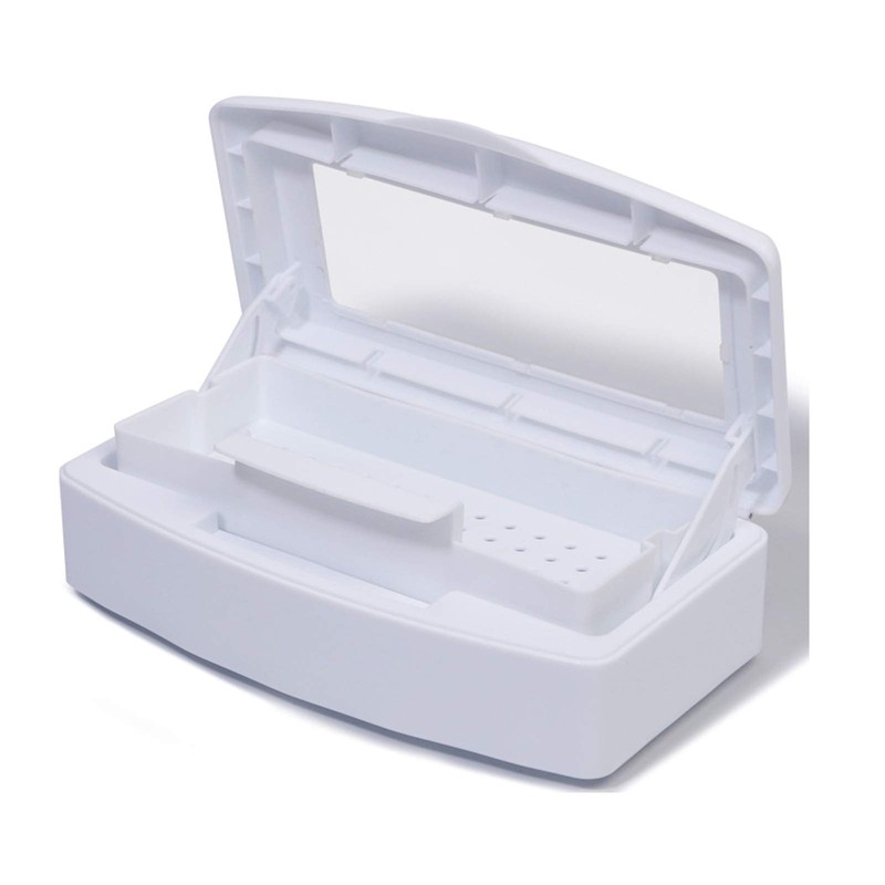 Pinkiou Nail Hair Tools Tray Sterilizer Manicure Disinfection Plastic Box