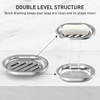 Soap Dish,Stainless Steel Soap Holder with Drain Spout,Brushed Metal Soap