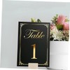 NOLITOY 1set Elegant Double Sided Table Numbers Cards Black Gold