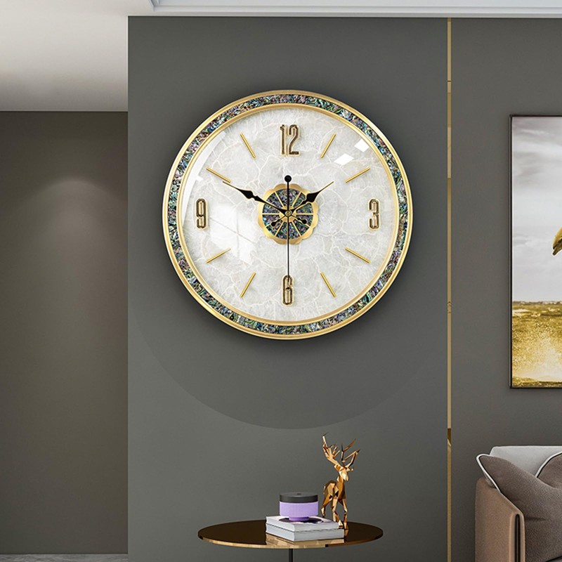 Ergocar Natural Shell Wall Clock, Creative Silent and Tick-Free Wall
