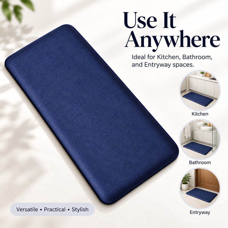 Flannel Non-Slip Floor Mat for Kitchen & Bathroom – Soft,