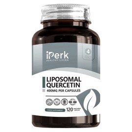 iperk Liposomal Quercetin Supplement 400mg | 120 High Strength Vegetarian Capsules | Non-GMO | 4 Months Supply
