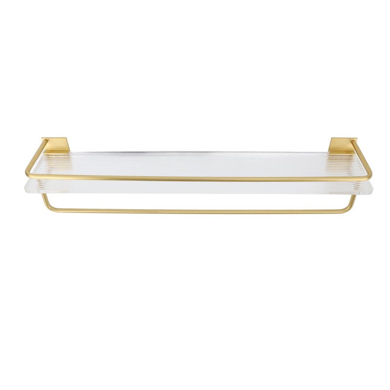 Bathroom Towel Rack Holder Acrylic Wall Mounted Hanging Storage Shelf