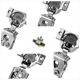 Berta 50-Pack, Cabinet Door Angle Restriction for Face Frame Cabinet Hinges, 86 Degree Kitchen Cabinet Door Restraints, Hinge Opening Angle Restrictor Clips, Nylon (Restriction Clips, 50 Pieces)