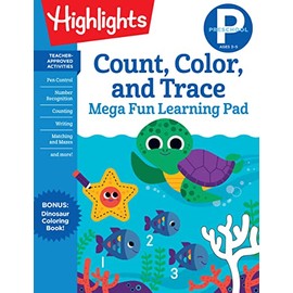Preschool Count, Color, and Trace Mega Fun Learning Pad (Highlights Mega Fun Learning Pads)