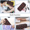 HKHEHOP Red Cherry Black Pencil Case Big Capacity Storage Pencil