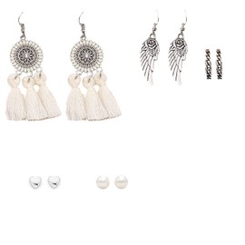 IDB Bulk Boho Earrings - 6 Pairs Multi Style Pack - Get A Perfect Pair of Earrings for Every Occasion