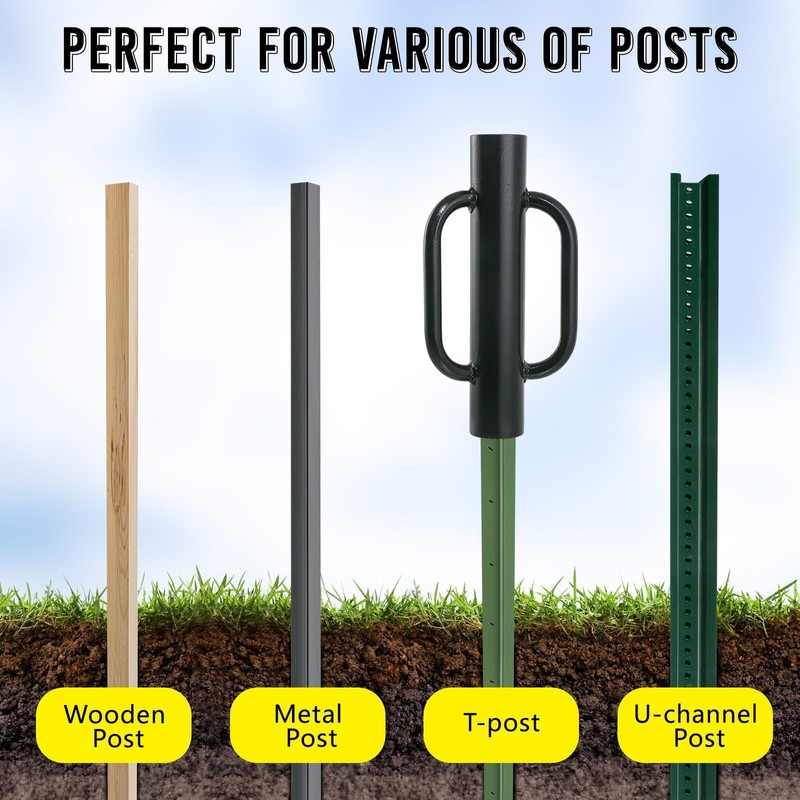 Fumingpal T Post Driver - 12LB Fence Post Driver Heavy