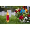 OURMEMO Greek Cross Cemetery Lights by Eternal Light,Sapphire Globe with