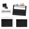 HEMING Black leather wallet for men, small wallet, wallet with