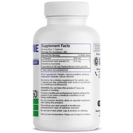 Bronson L-Theanine 200mg (Double-Strength) with Passion Flower Herb, Non-GMO Gluten-Free Soy-Free Stress Management Supplement, 360 Capsules