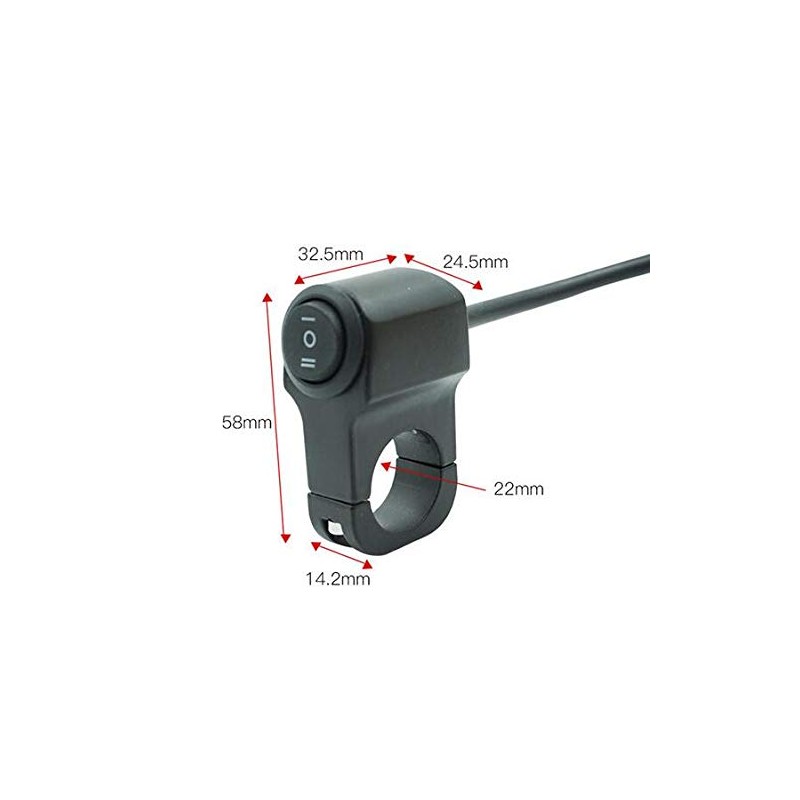 22" Motorcycle Handle Switch Combination Horn Switch Steering Switch Headlight