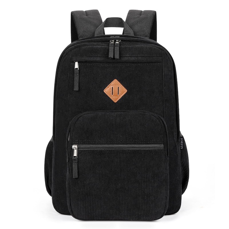ZORFIN 26L Backpack for College, and Travel: Corduroy Bookbag -