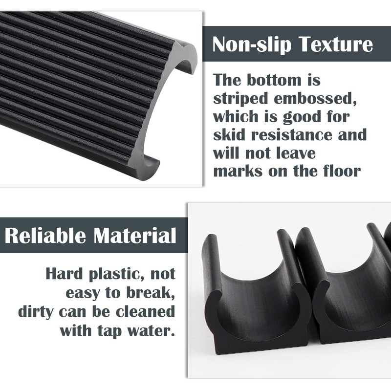 30 Pcs 25mm Rectangle Chair Leg Tips - Plastic U