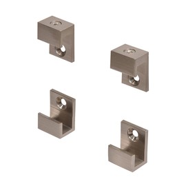 C.R. LAURENCE MC01BN CRL Brushed Nickel 5/8" Wide Mirror Clip Set